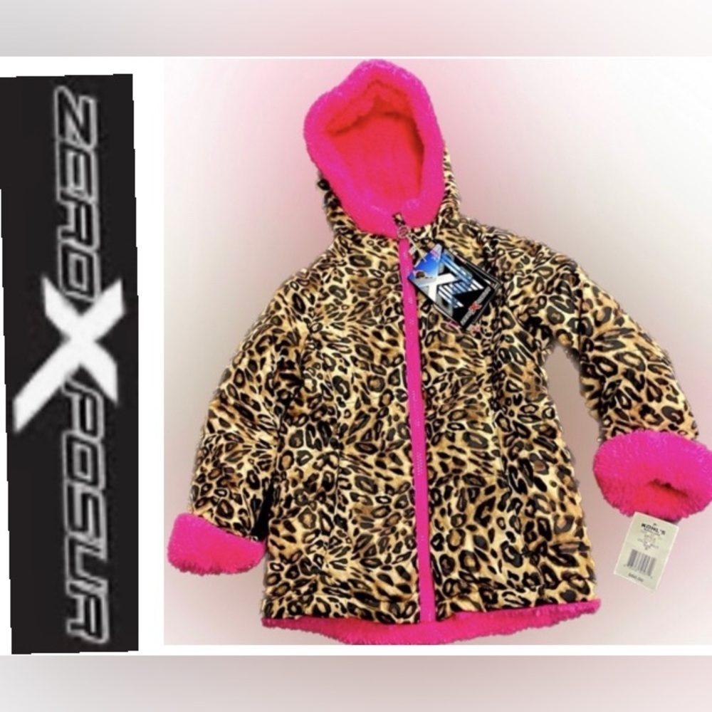 NWT- leopard with pink fur brand new jacket
